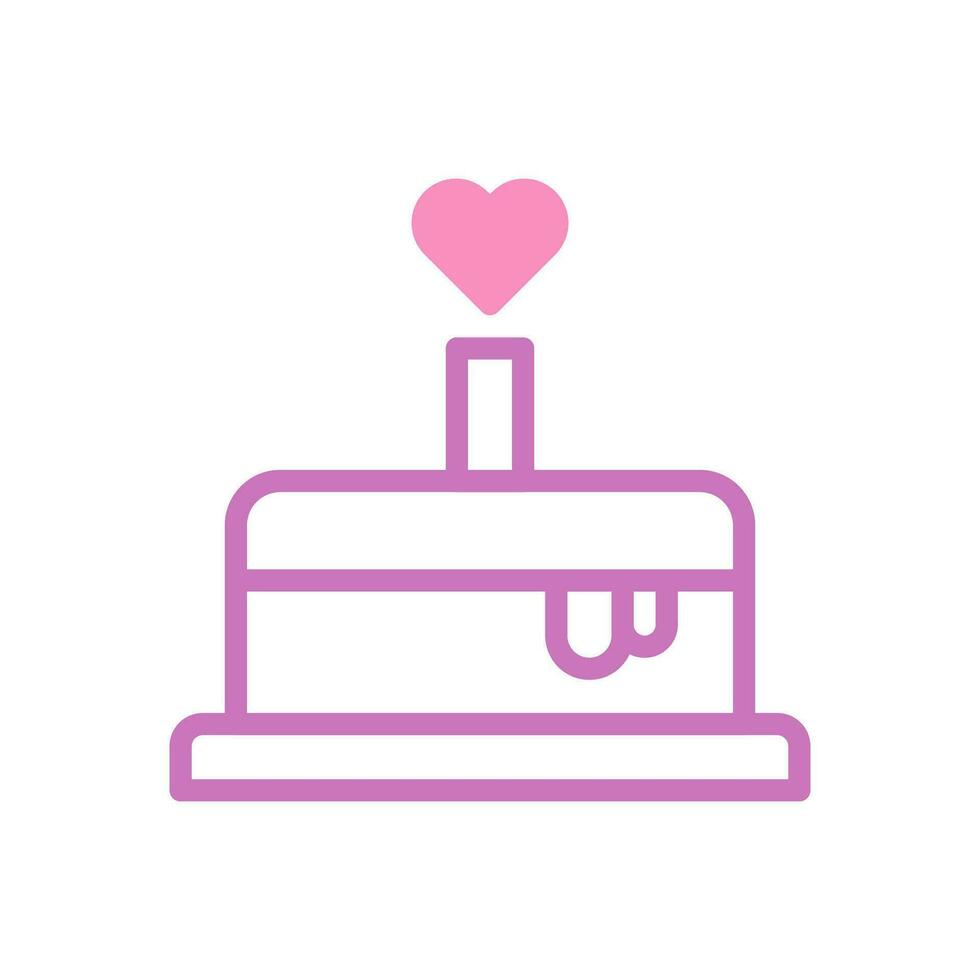 pastel amor icono duotono púrpura rosado estilo enamorado ilustración símbolo Perfecto. vector