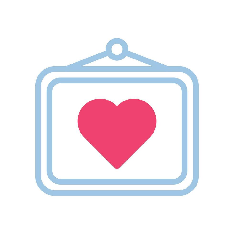 imagen amor icono duotono azul rosado estilo enamorado ilustración símbolo Perfecto. vector