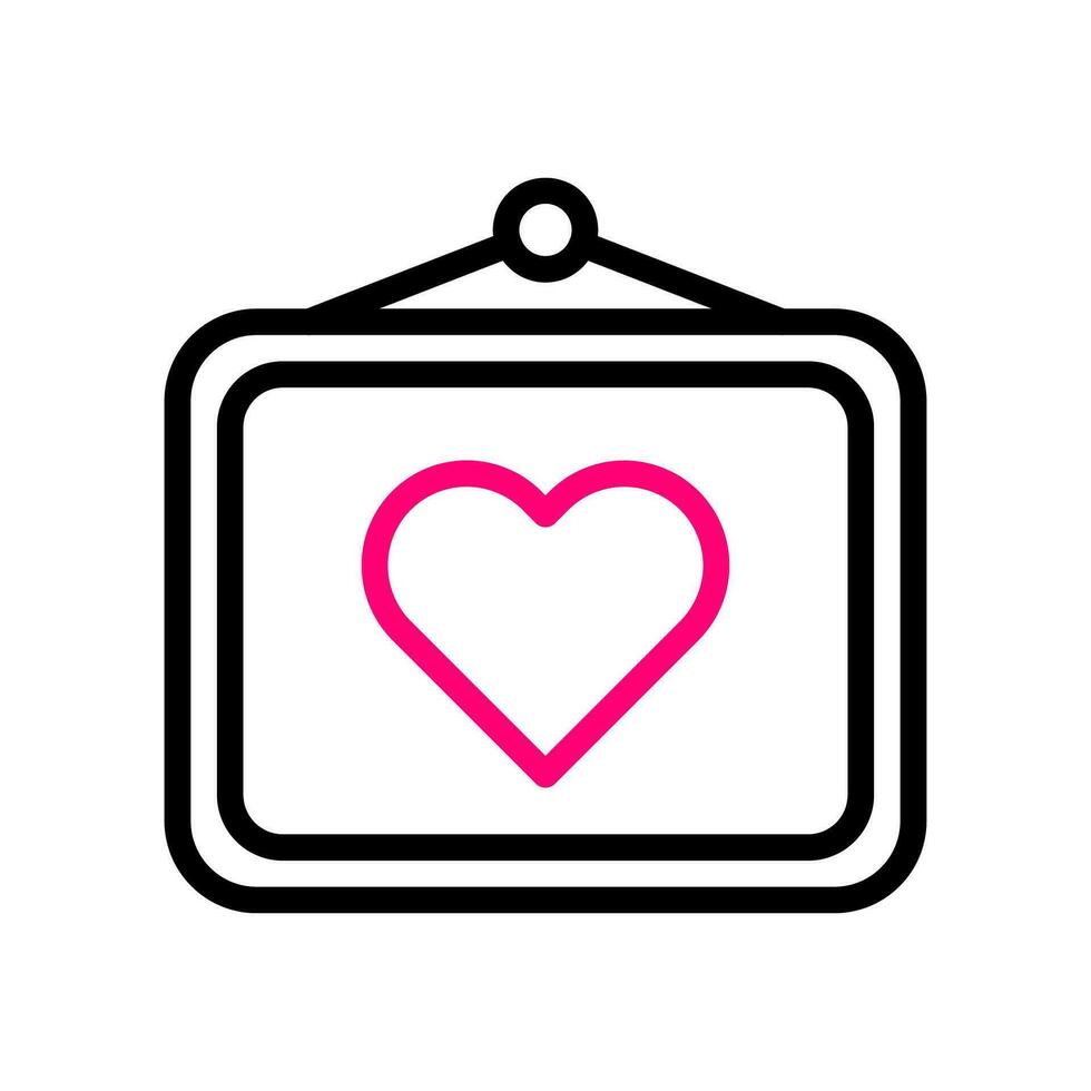 imagen amor icono duocolor negro rosado estilo enamorado ilustración símbolo Perfecto. vector