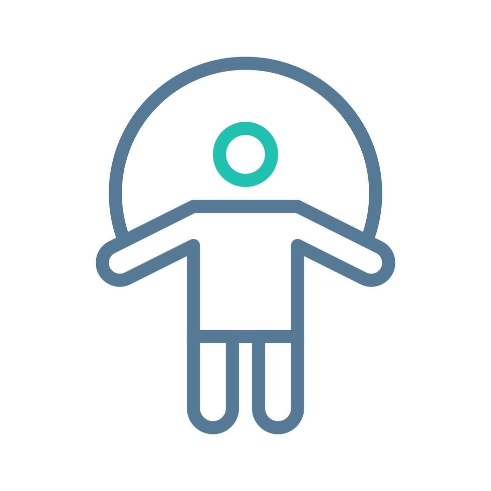 Jump rope icon duocolor green light grey colour sport symbol illustration. vector