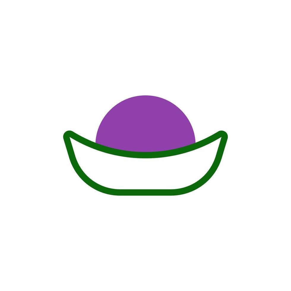 fortuna icono duotono verde púrpura color chino nuevo año símbolo Perfecto. vector