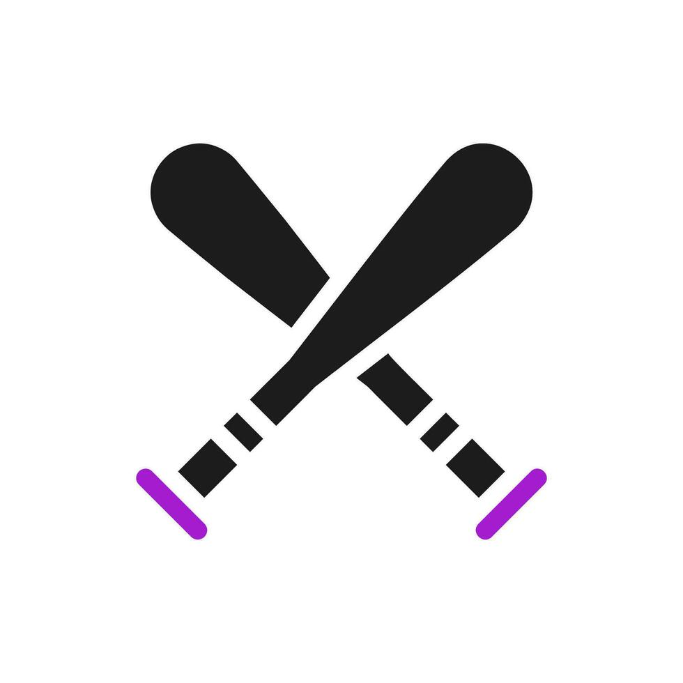 Baseball icon solid purple black sport symbol illustration. vector