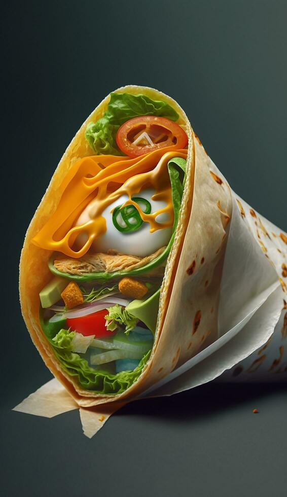 Foods realistic wallpaper photo free download, Ai Generative