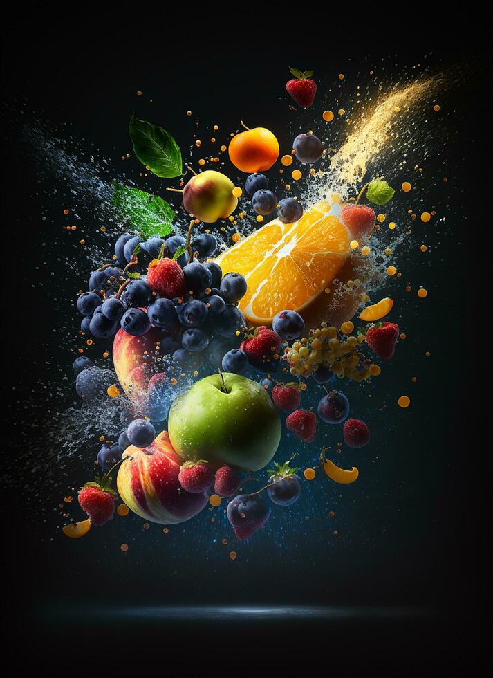 Foods realistic wallpaper photo free download, Ai Generative