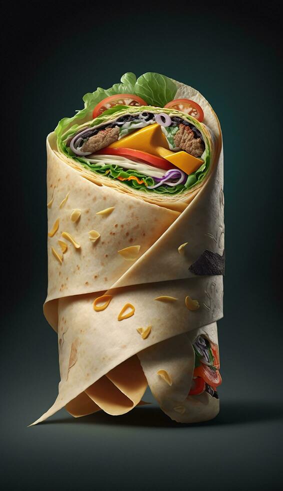 Foods realistic wallpaper photo free download, Ai Generative