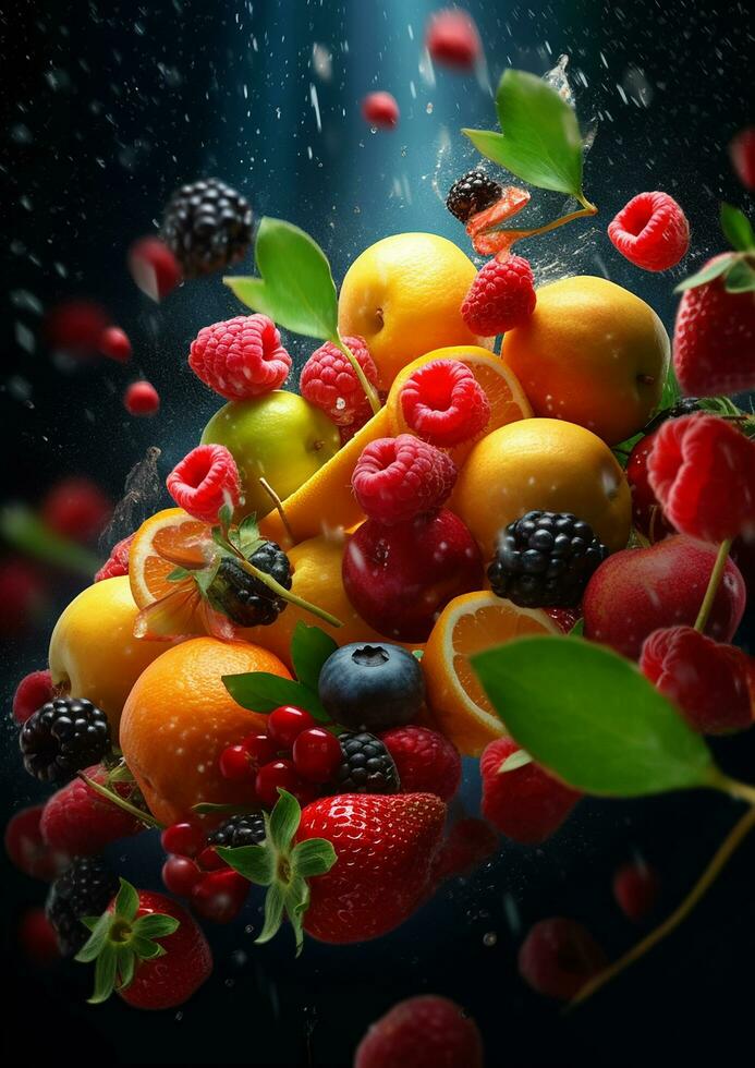 Foods realistic wallpaper photo free download, Ai Generative