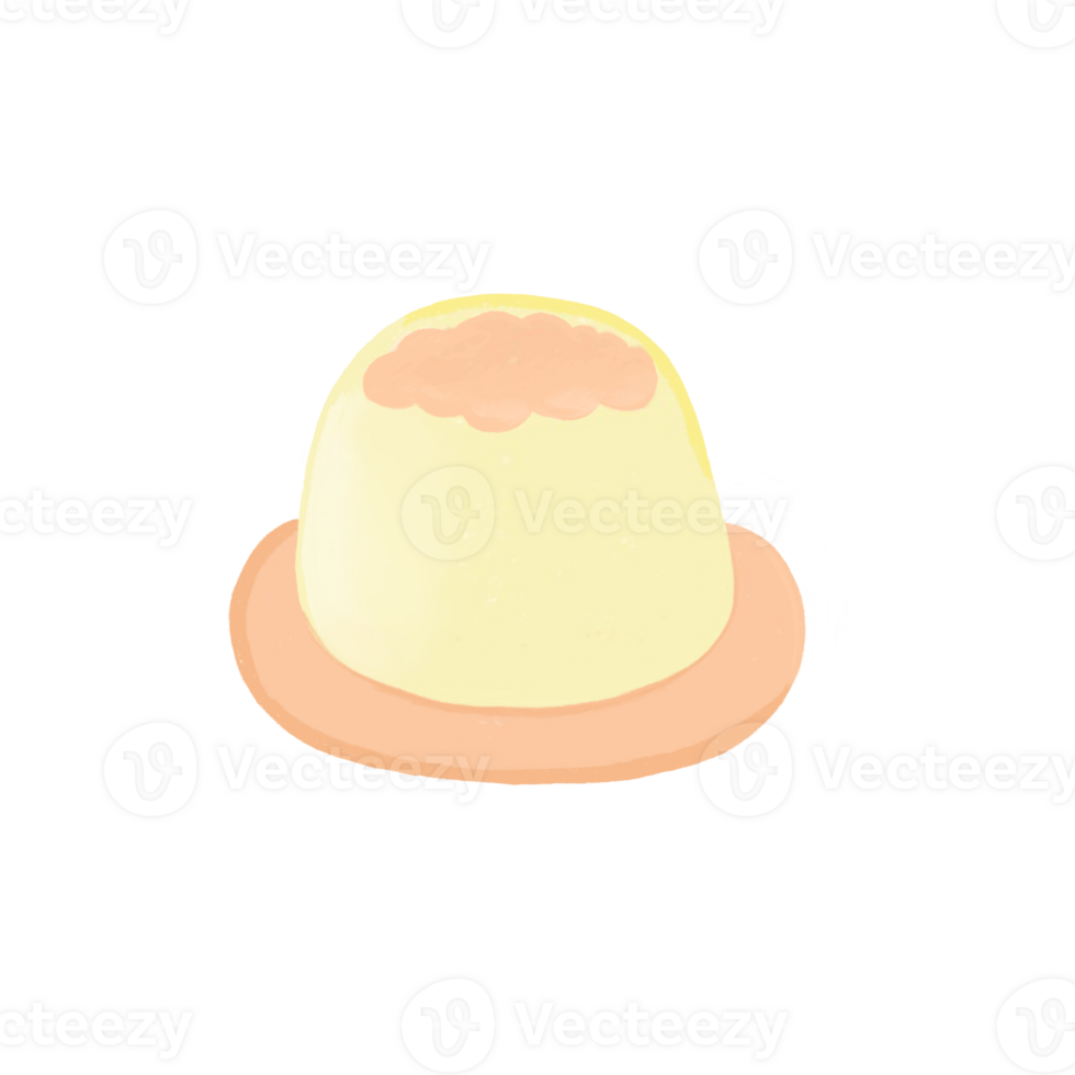 cute pudding on a plan png