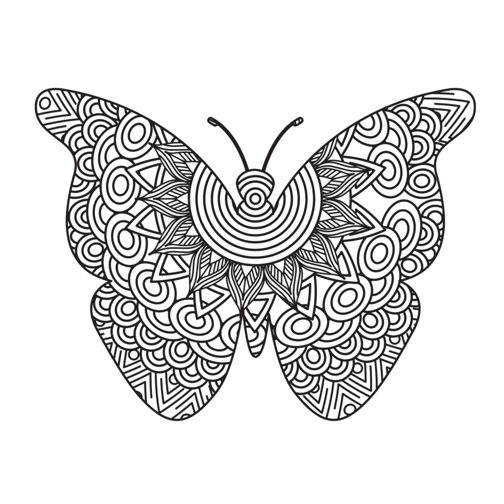 butterfly, butterfly back, butterfly white, Monochrome Butterfly Illustration , Generative Ai png