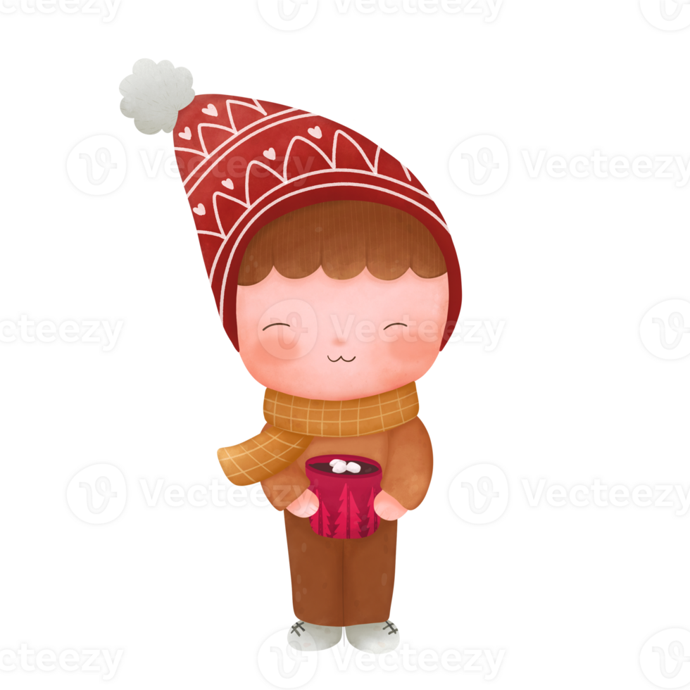 child with red cup png