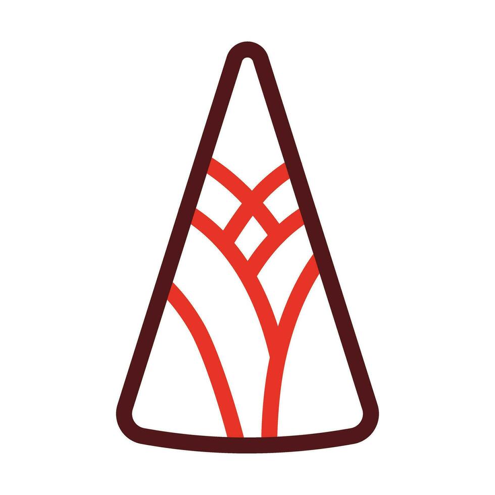 Bamboo Shoots Thick Line Two Color Icons For Personal And Commercial Use. vector