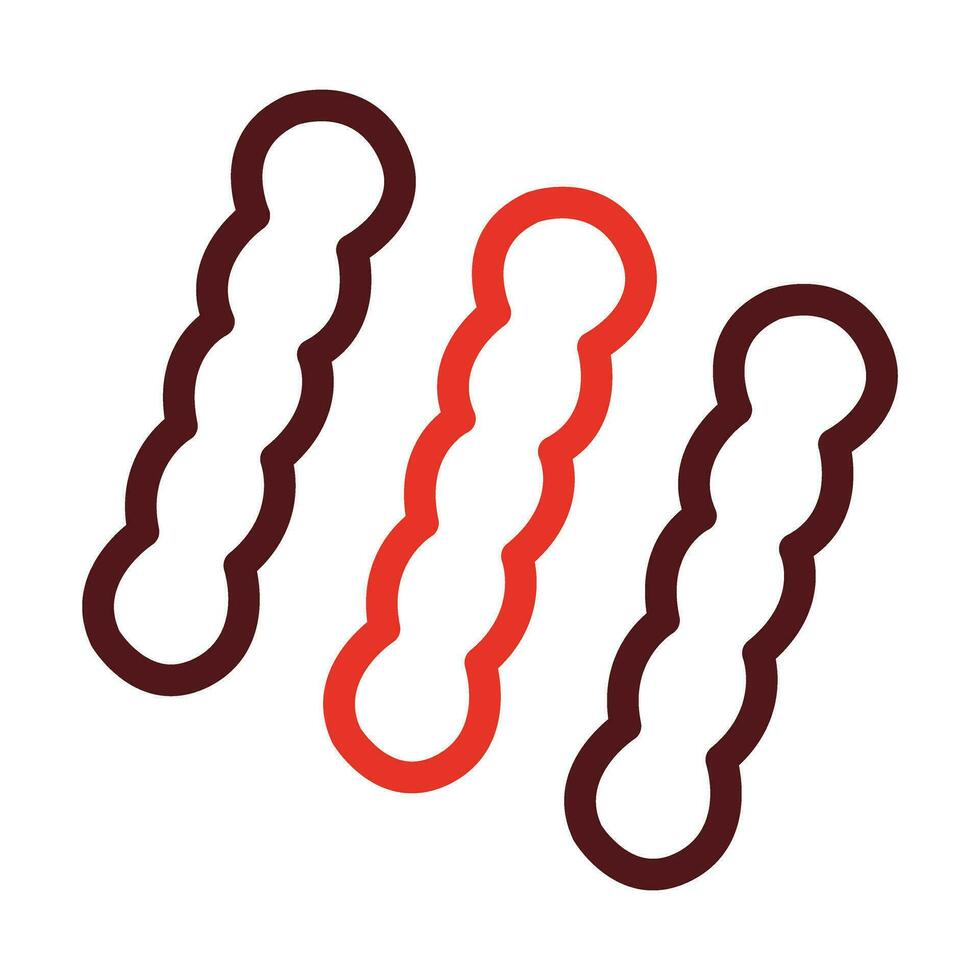 Guar Bean Thick Line Two Color Icons For Personal And Commercial Use. vector