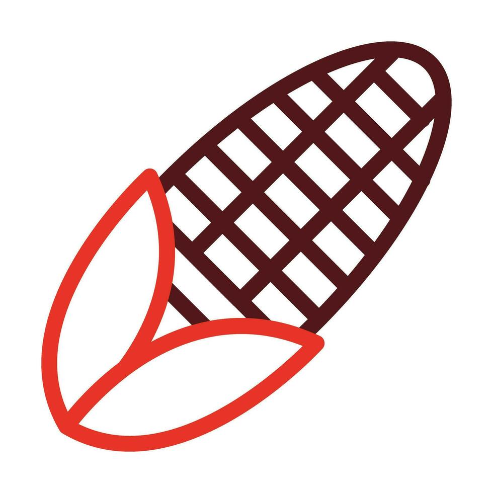 Corn Thick Line Two Color Icons For Personal And Commercial Use. vector