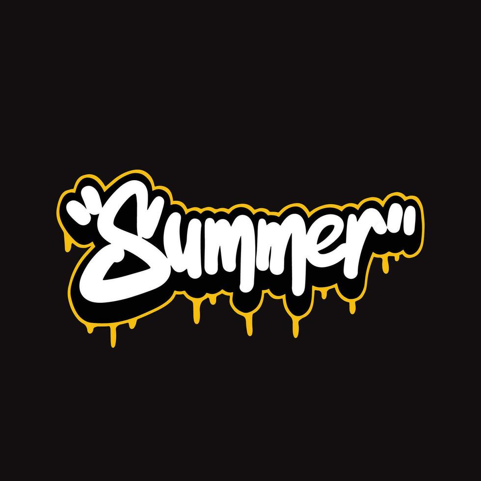 summer word text street art graffiti tagging vector