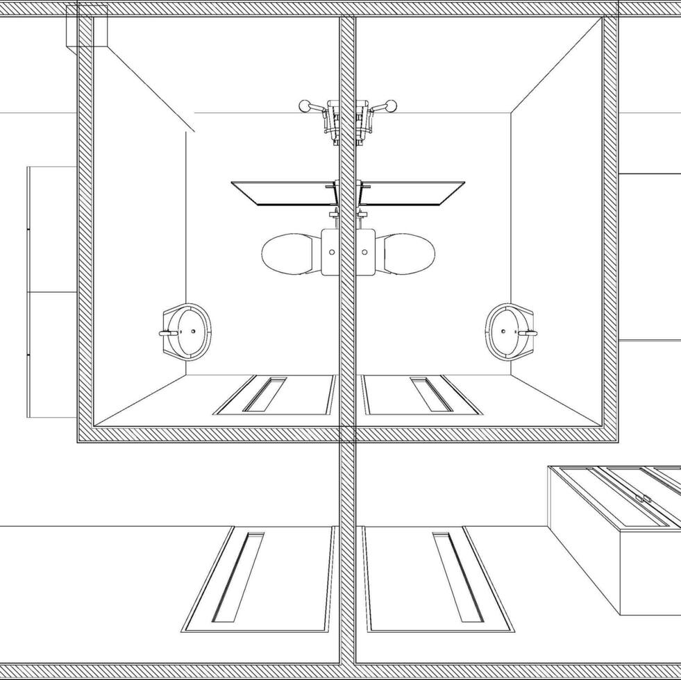 3D illustration of residential project vector