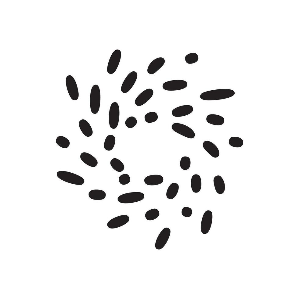 Abstract traditional ethnic scattered bohemian dots art decoration vector illustration.