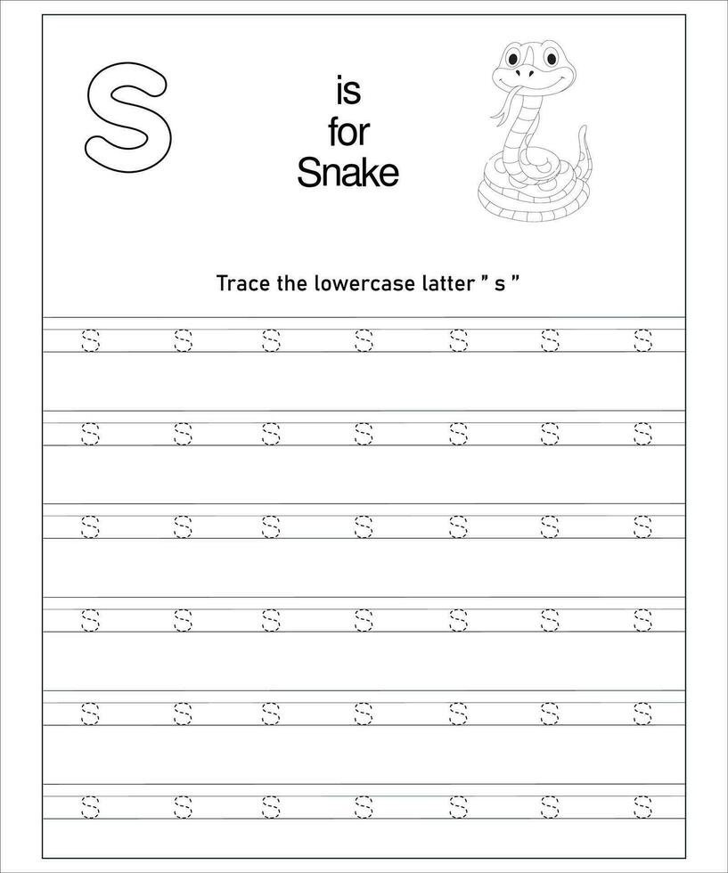 Alphabet Letters Tracing vector