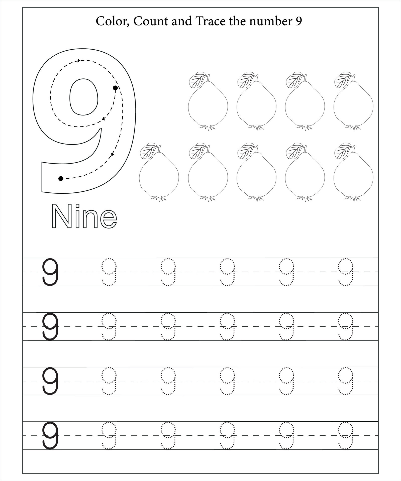 Number Tracing, Number Tracing Worksheet, Math workbook for kids ...