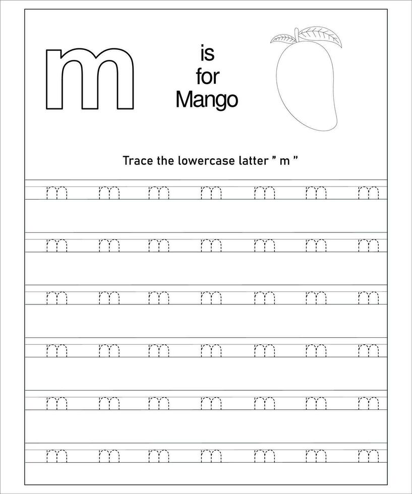 trazado de letras del alfabeto vector