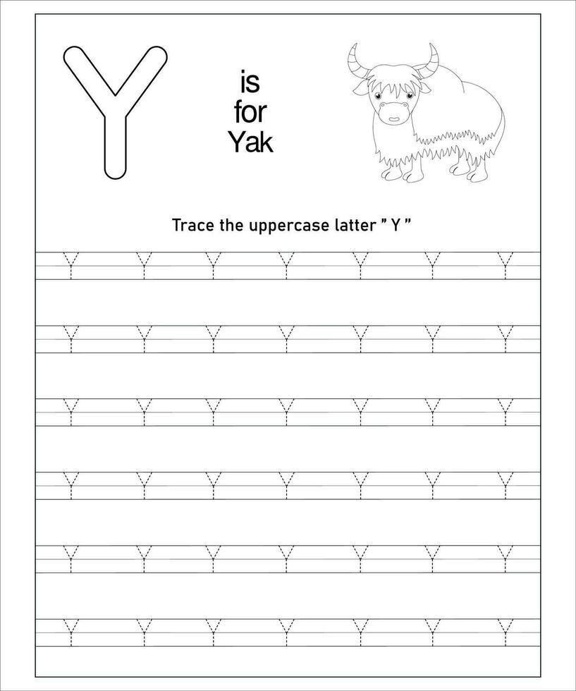 Alphabet Letters Tracing vector