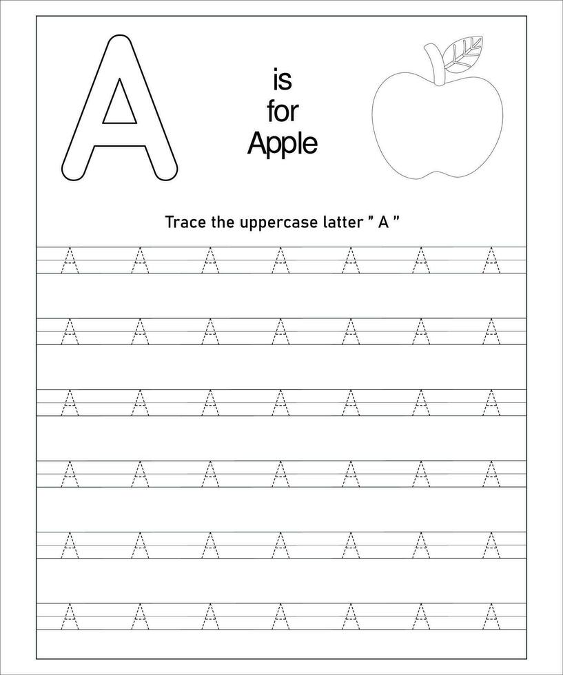 Alphabet Letters Tracing vector