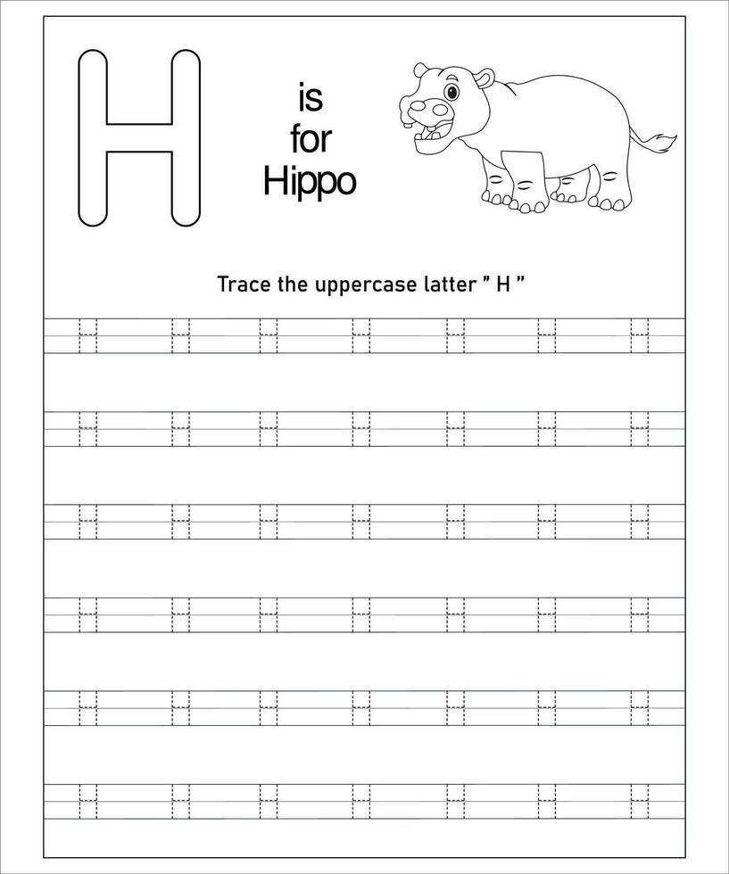 Alphabet Letters Tracing vector