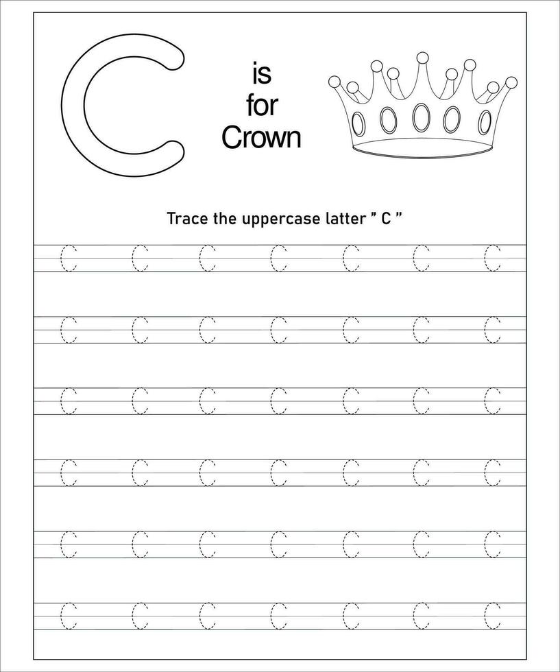 Alphabet Letters Tracing vector
