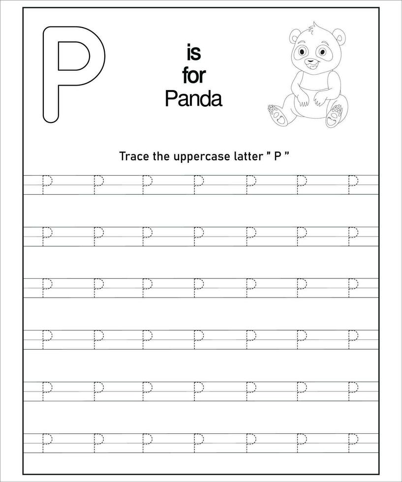 Alphabet Letters Tracing vector