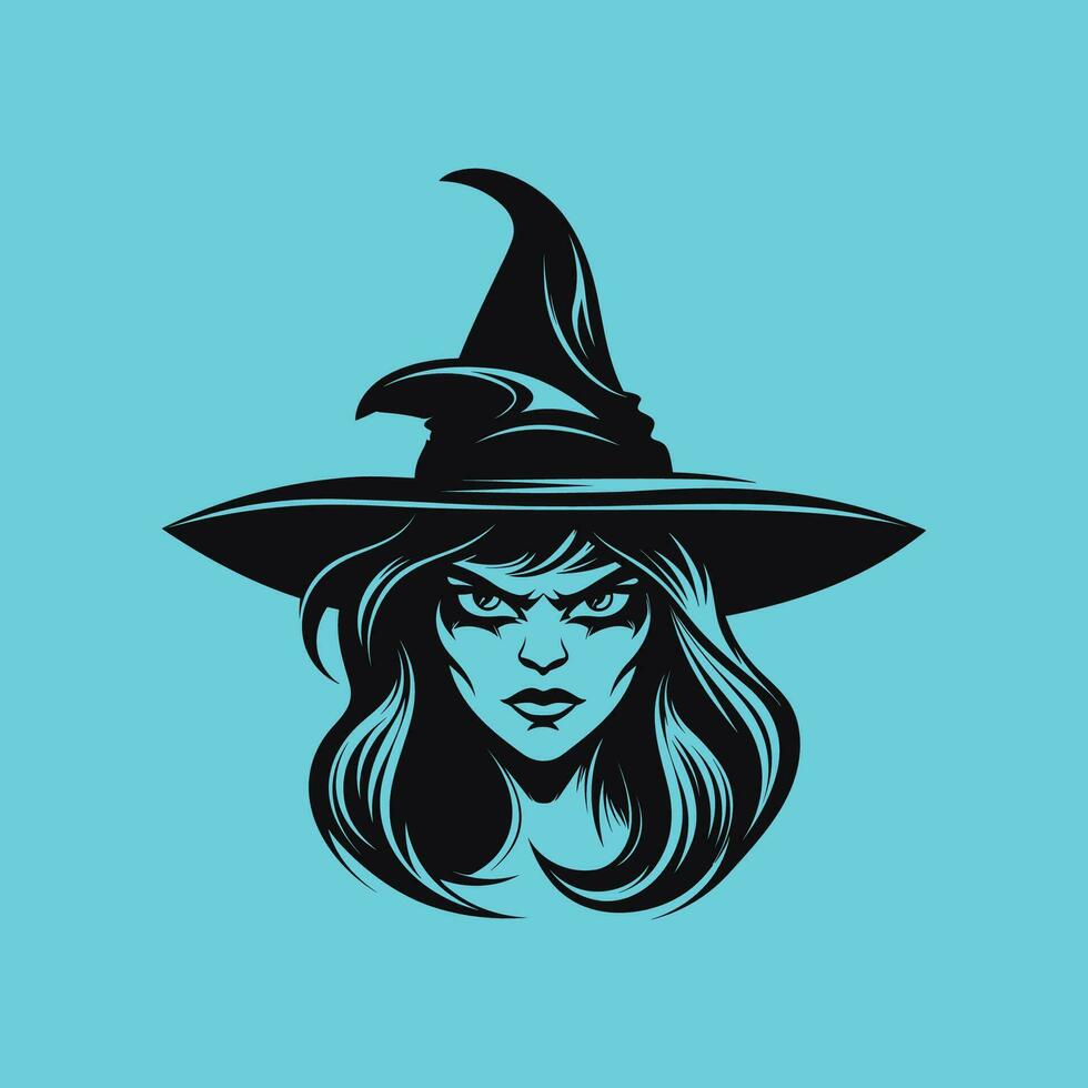 Witch Silhouette Mysterious Visage vector