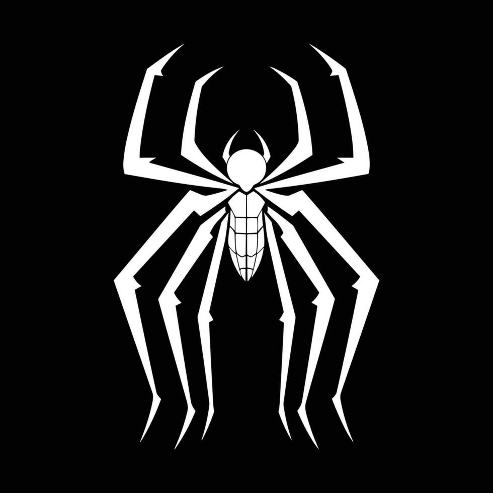 silhouette of a spider hanging from a web Abandoned House Horror vector