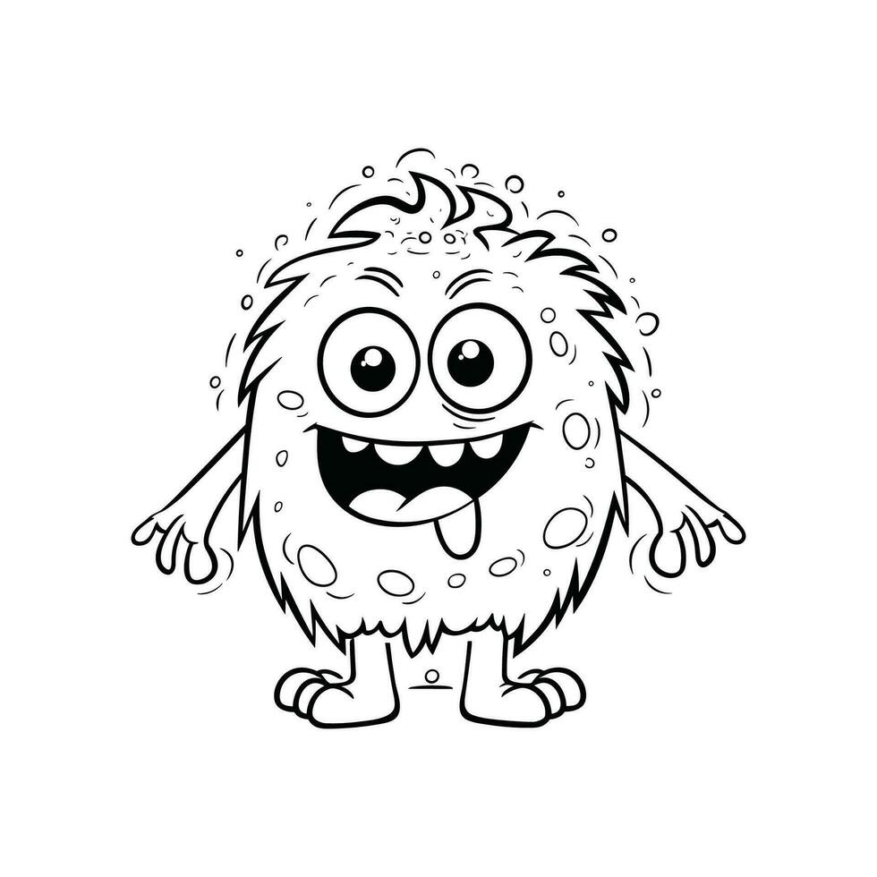 Monster Coloring Pages for Kids to Enjoy vector