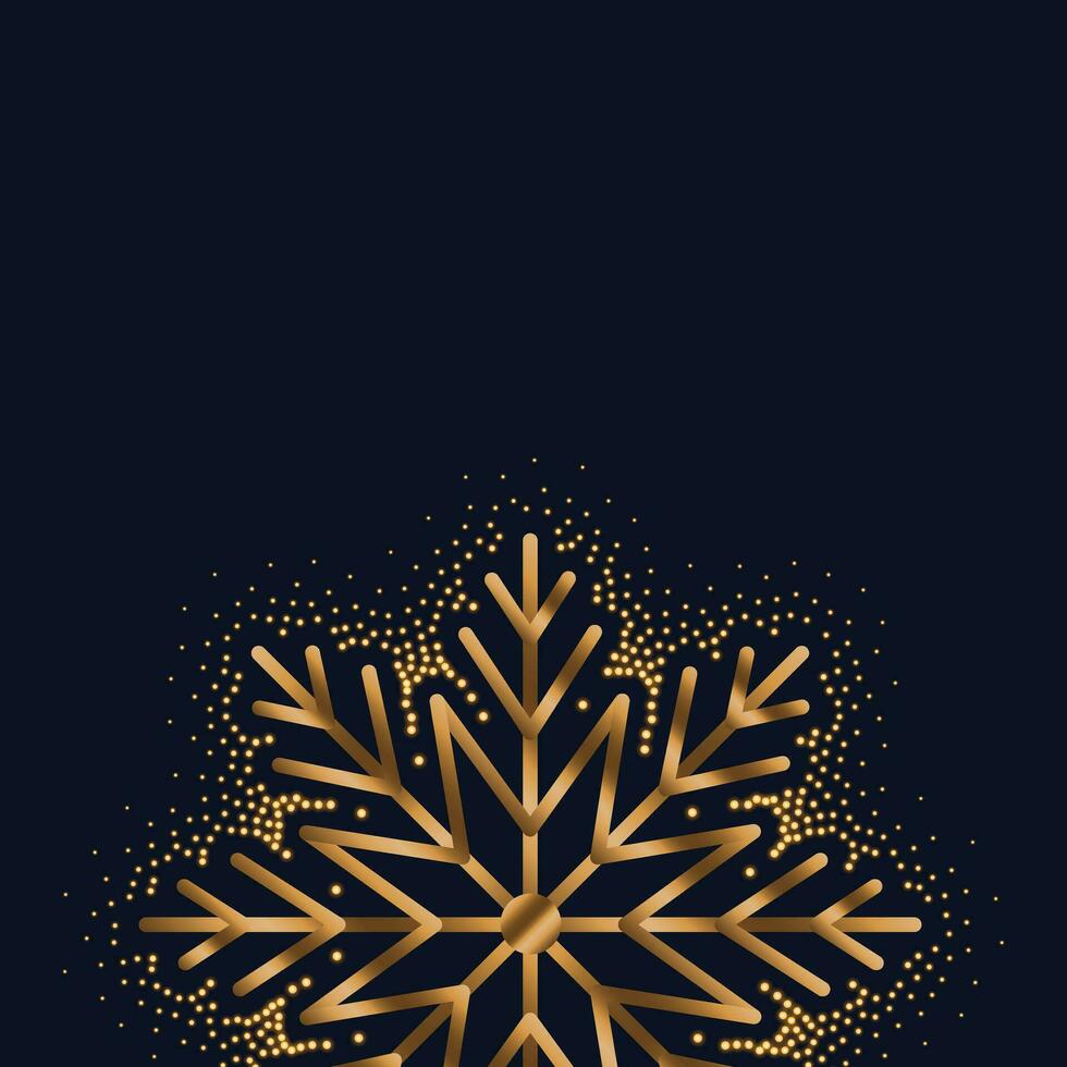 alegre Navidad y contento nuevo año con copo de nieve plantilla modelo horizontal. oscuro copo de nieve papel cortar antecedentes con sombra decoración. moderno sencillo textura creativo diseño. vector ilustración