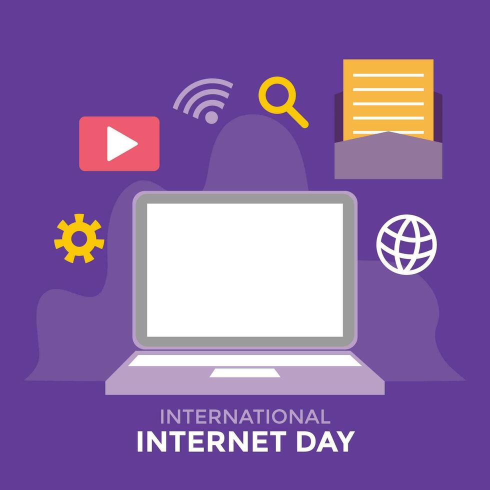 Free vector hand drawn internet day illustration