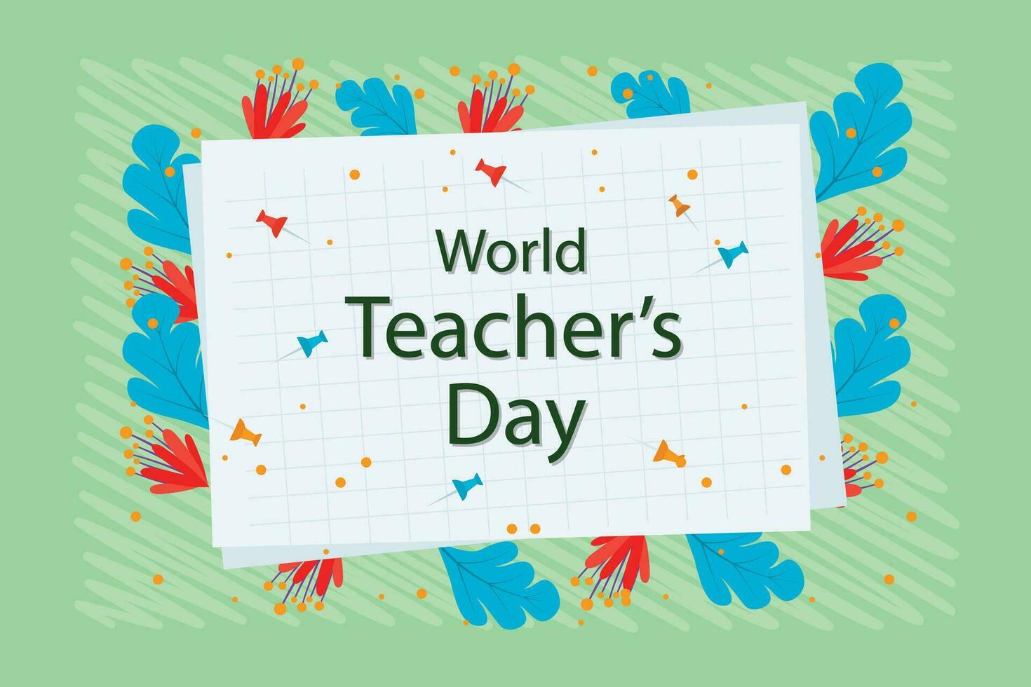 Free vector flat teachers' day background
