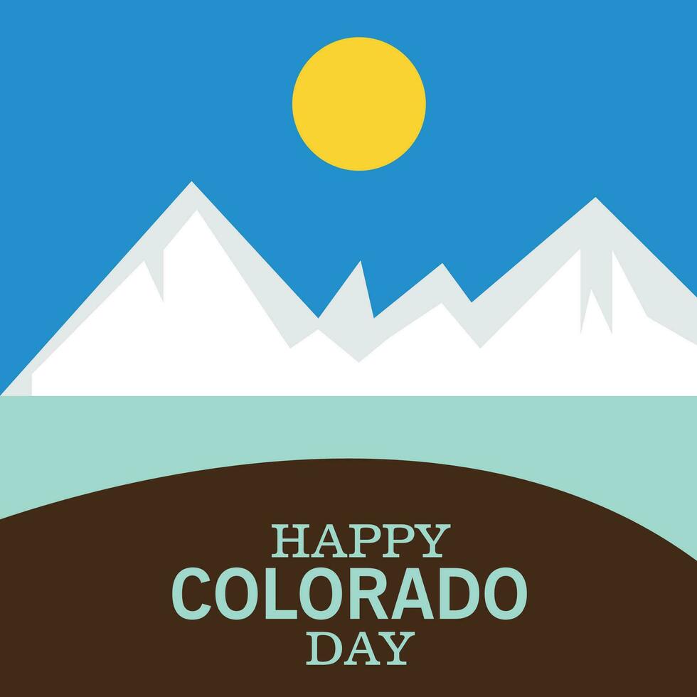 Vector illustration of a Background for Happy Colorado Day.