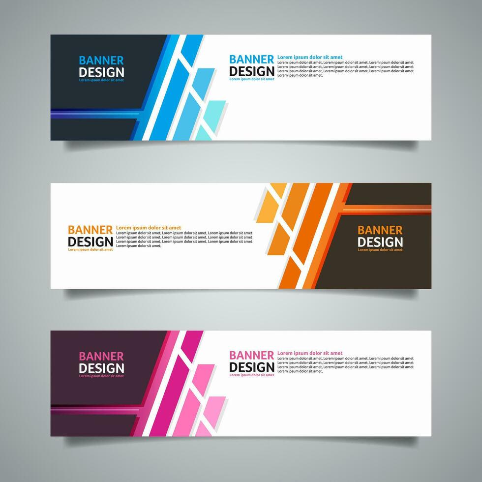 Vector abstract presentation banner background design template.