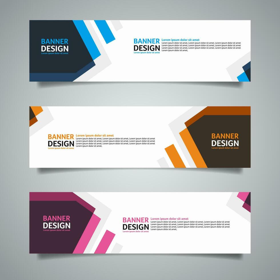 Vector abstract presentation banner background design template.