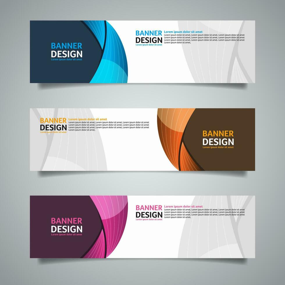 Vector abstract presentation banner background design template.