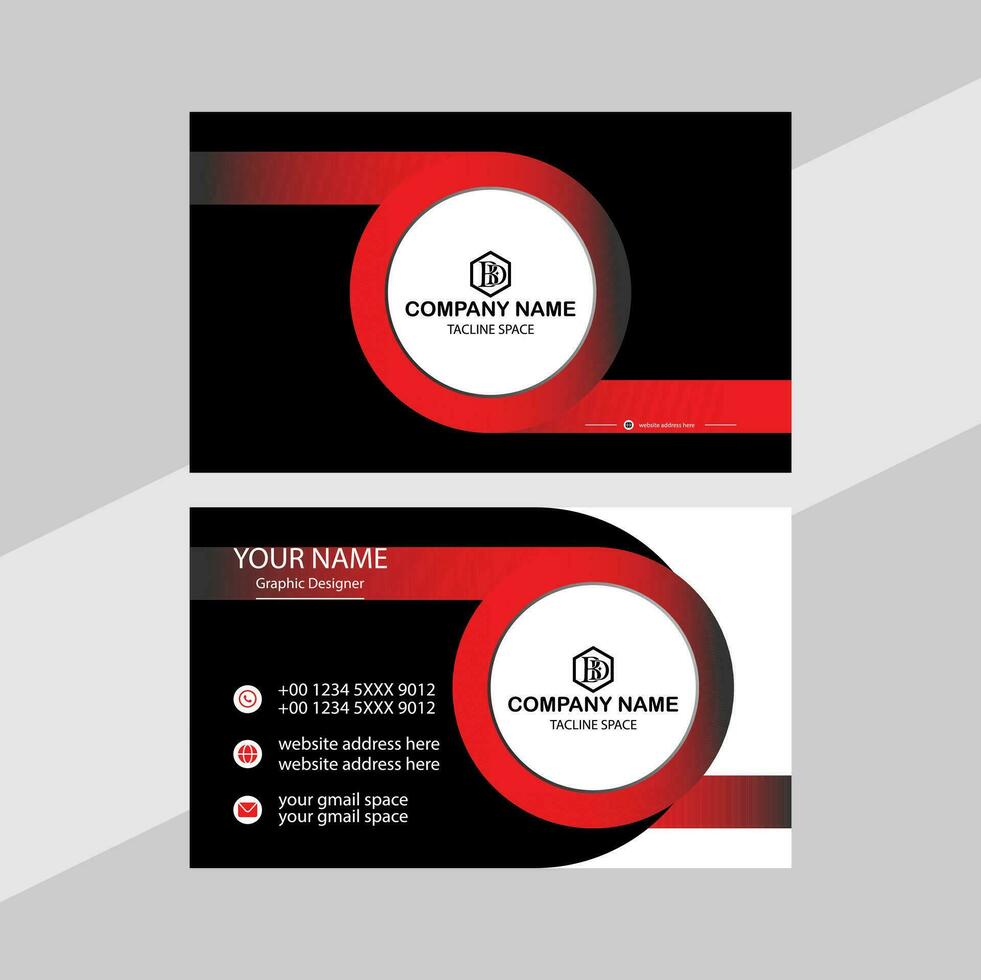 Modern business card corporate professional vector