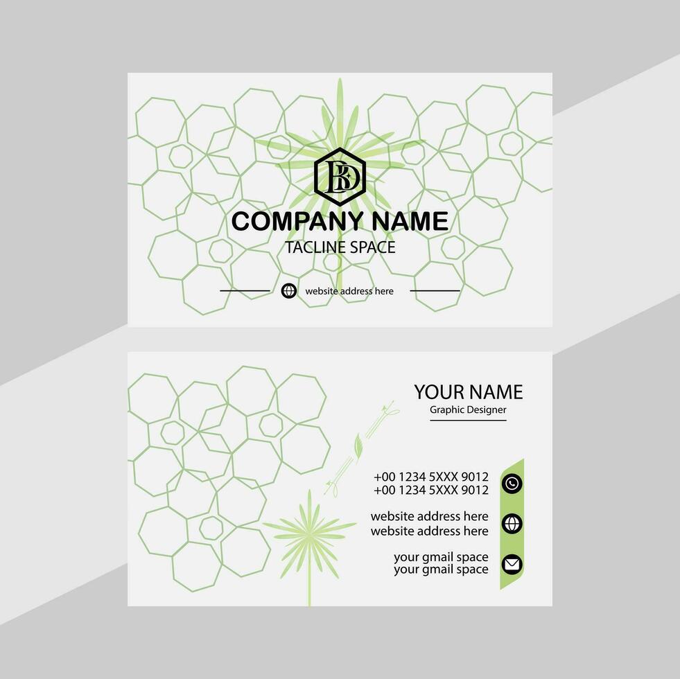 Modern business card corporate professional vector