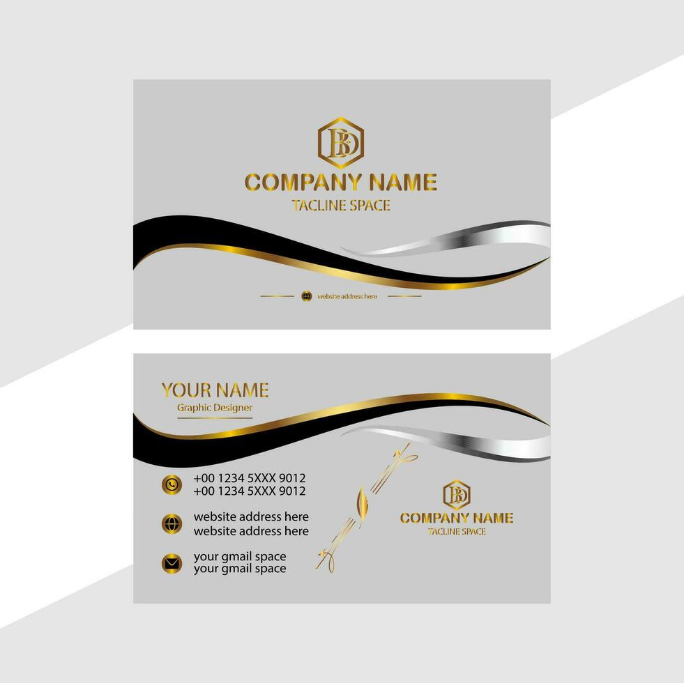 Modern business card corporate professional vector