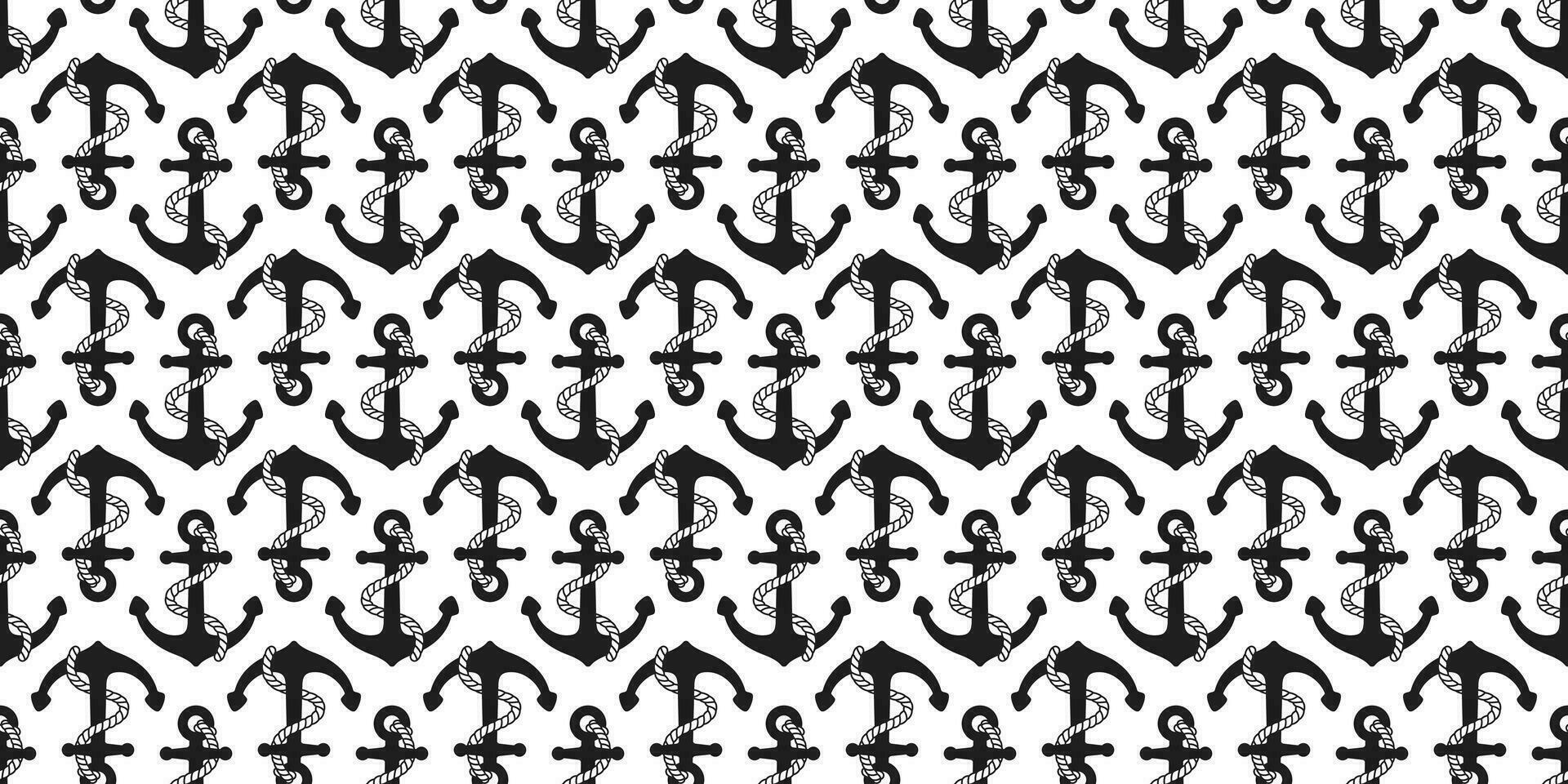 Anchor seamless pattern vector boat star pirate helm maritime Nautical sea ocean repeat wallpaper scarf isolated tile background