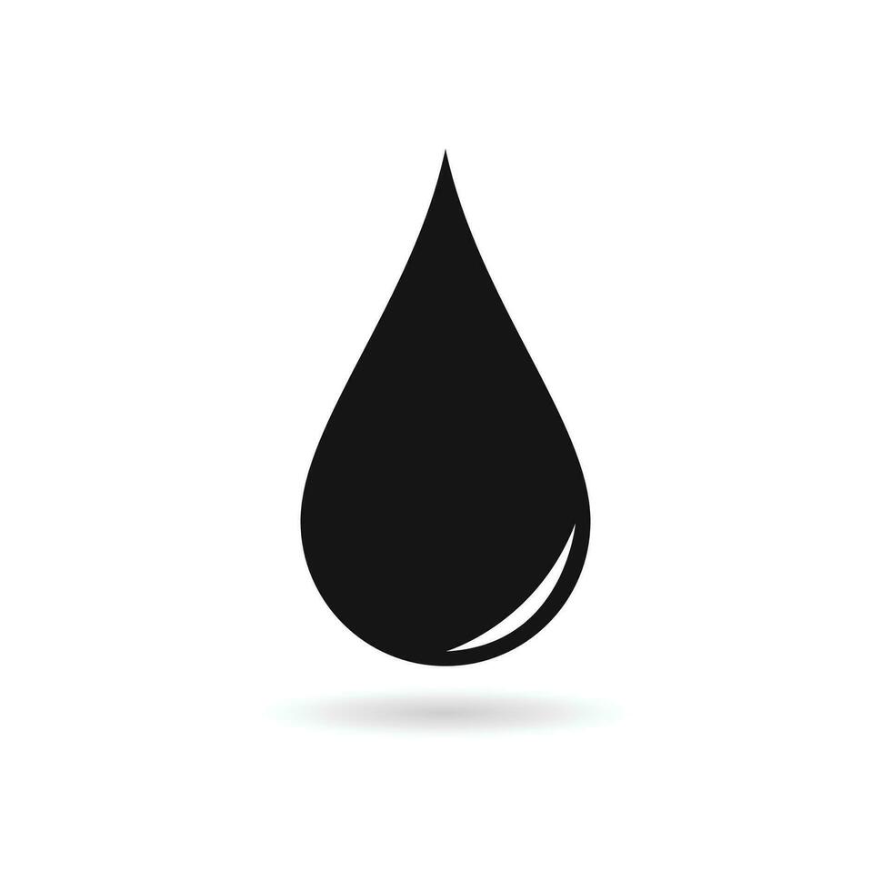 Vector rain drop icon. Vector water drop icon. Flat droplet icon