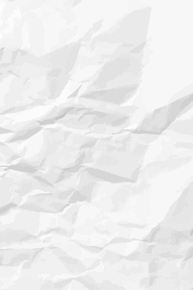 White clean crumpled paper vector