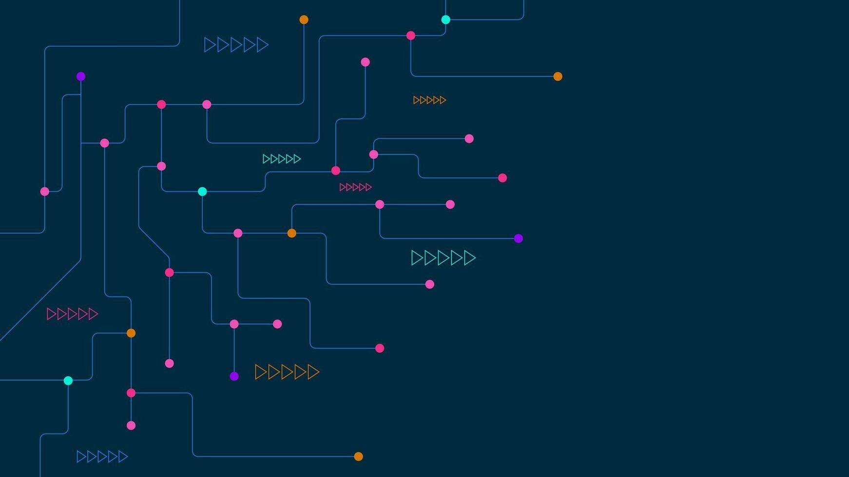 Abstract minimalistic background with digital lines and dots connection. Global network connection and communication technology concept design. Vector illustration.