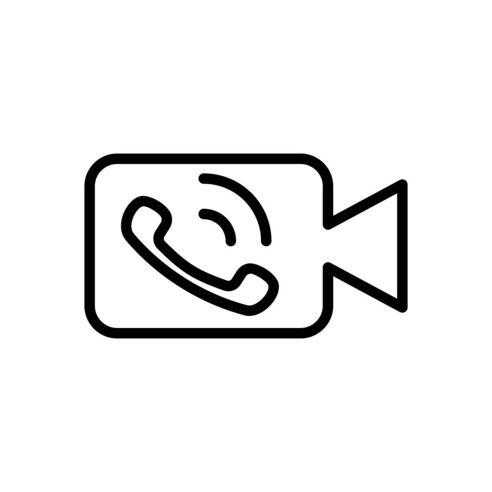 Video call icon,Web icon. vector isolate on a white background
