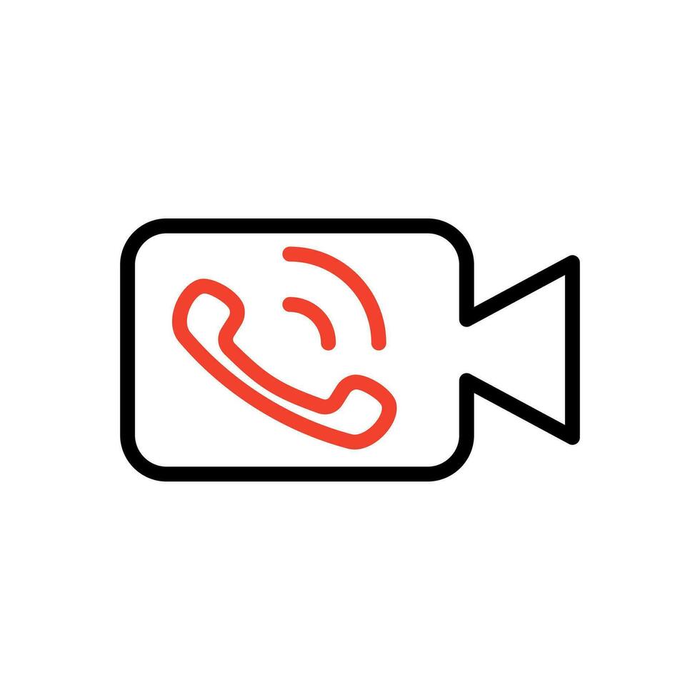 Video call icon,Web icon. vector isolate on a white background