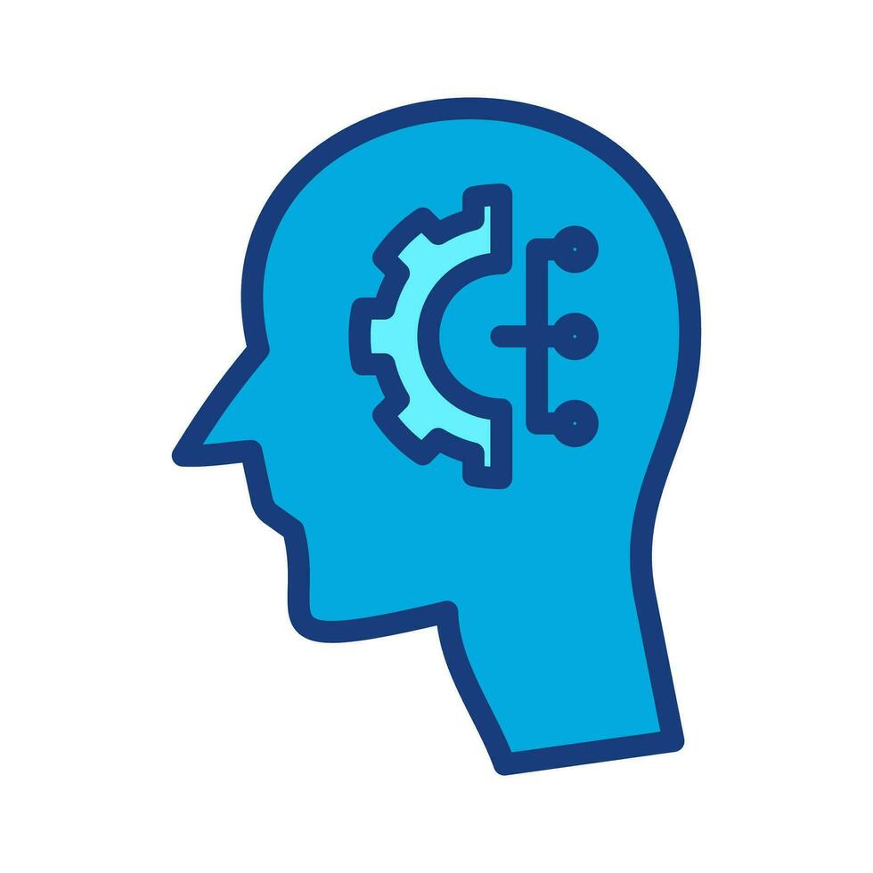 Brain Process Symbol, Brain Process icon,mind management icon design, logo, isolate on white background vector