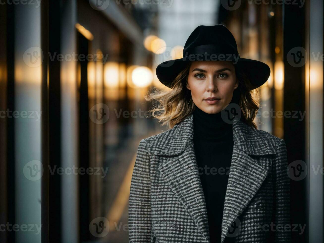 photo of serious detective woman in crime scene, generative AI 27527154 ...