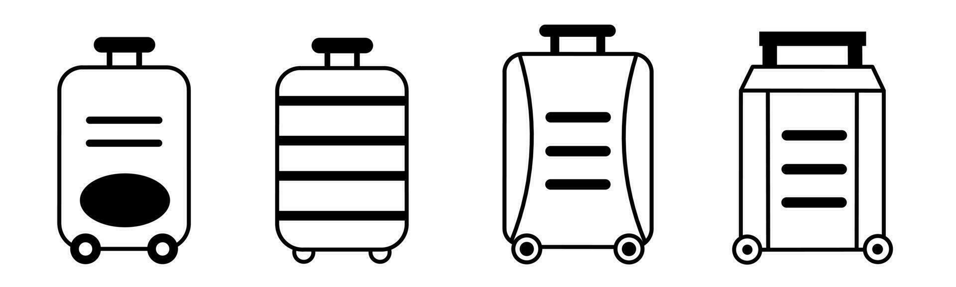 Suitcase illustration. Suitcase set for business. Stock vector. vector