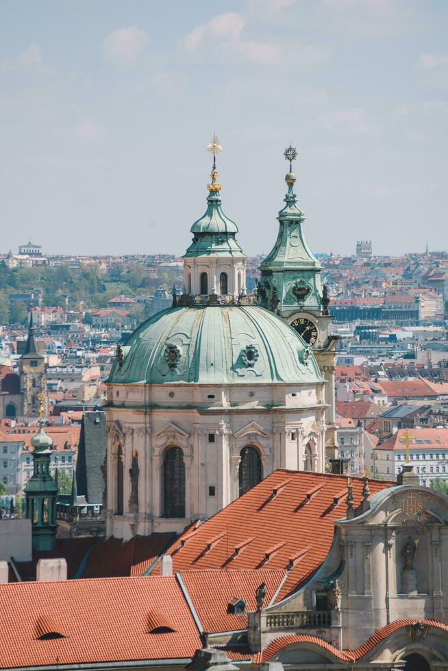 beautiful view of the city Prague photo